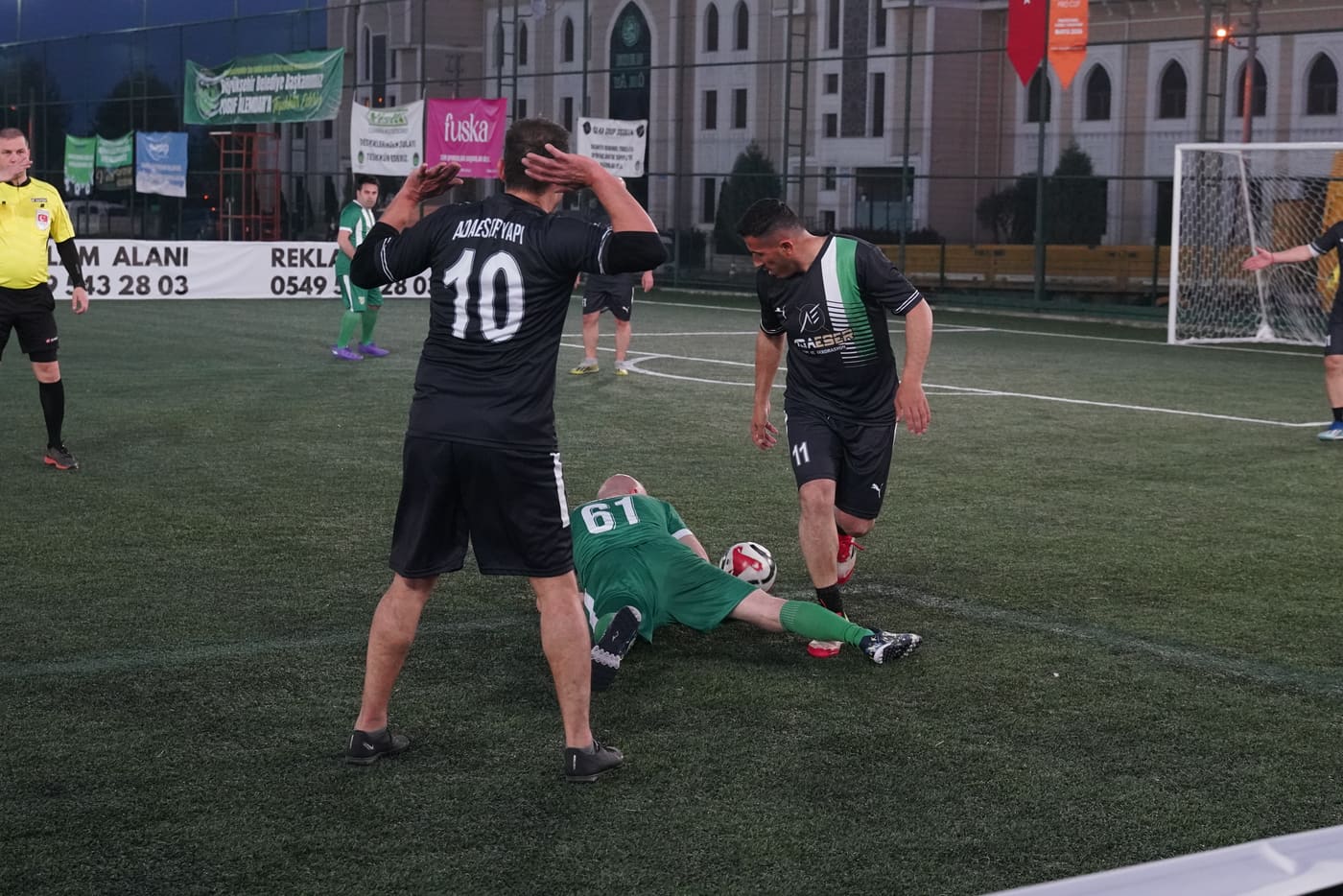 Amatör futbol turnuvasından kare